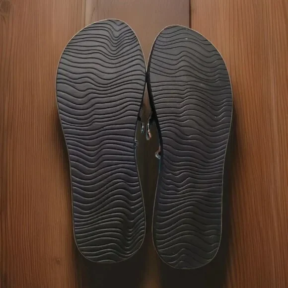 Woman Reef Bliss Nights Water-Friendly Classic Leopard/Black US 10 Brand New - Picture 3 of 3